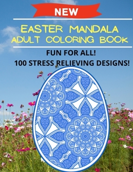 Paperback Easter Mandala Adult Coloring Book [Large Print] Book