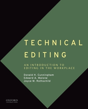 Paperback Technical Editing: An Introduction to Editing in the Workplace Book
