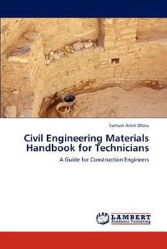 Paperback Civil Engineering Materials Handbook for Technicians Book