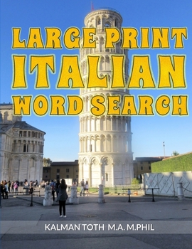 Paperback Large Print Italian Word Search: 120 Fun Puzzles [Italian] Book