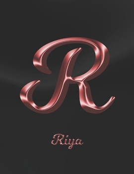 Riya: 1 Year Weekly Planner with Note Pages (12 Months) | Black Marble Rose Gold Pink Effect Letter R | 2020 - 2021 | Week Planning | Monthly ... | Plan Each Day, Set Goals & Get Stuff Done