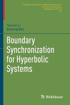 Paperback Boundary Synchronization for Hyperbolic Systems Book