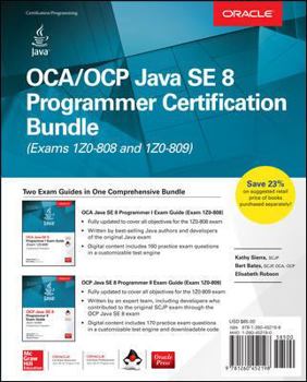 Paperback Oca/Ocp Java Se 8 Programmer Certification Bundle (Exams 1z0-808 and 1z0-809) [With CD (Audio)] Book