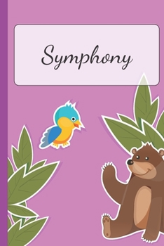 Symphony: Personalized Name Notebook for Girls | Custemized 110 Dot Grid Pages | Custom Journal as a Gift for your Daughter or Wife |School or Christmas or Birthday Present | Cute Diary