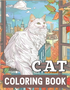 Paperback Cat Coloring Book for Adults Relaxation: Stress Relief Pattern Book
