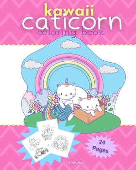 Paperback Kawaii Caticorn Coloring Book