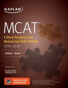 Paperback MCAT Critical Analysis and Reasoning Skills Review 2019-2020: Online + Book