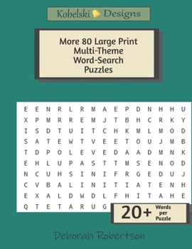 Paperback More 80 Large Print Multi-Theme Word-Search Puzzles: Challenging Word Searches To Exercise The Mind [Large Print] Book