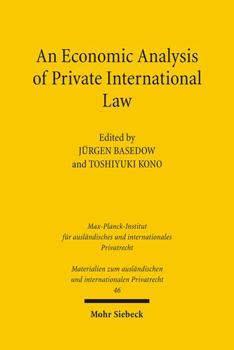 Hardcover An N Economic Analysis of Private International Law Book