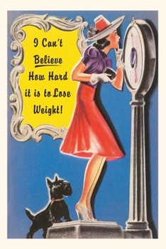 Paperback Vintage Journal Woman on Scale with Scottie dog Book