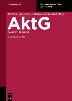 Hardcover §§ 118-130 (Großkommentare der Praxis) (German Edition) [German] Book