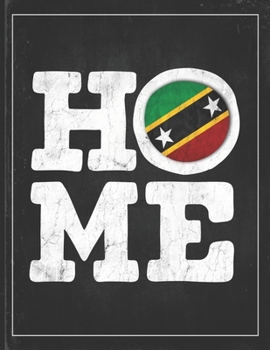 Home: Saint Kitts & Nevis Flag Planner for Kittitian or Nevisian Coworker Friend from Basseterre  Undated Planner Daily Weekly Monthly Calendar Organizer Journal