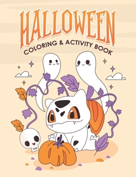 Paperback Halloween Activity Book for Kids Ages 4-8: Coloring, Drawing, Mazes, Matching Games for kids Book