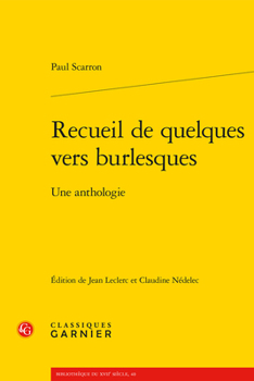 Paperback Recueil de Quelques Vers Burlesques: Une Anthologie [French] Book