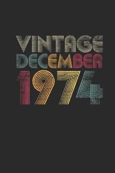 Paperback Vintage December 1974: Graph Ruled Notebook / Journal (6" X 9" - 5 X 5 Graph Ruled) - 45 years old Birthday Gift and 45th Anniversary Gift fo Book