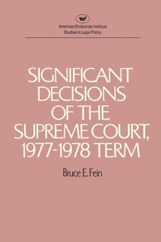 Paperback Significant Decisions of the Supreme Court, 1977-78 Term Book