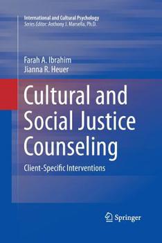 Paperback Cultural and Social Justice Counseling: Client-Specific Interventions Book