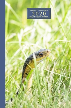 Paperback January - December 2020 Daily & Weekly Planner: Mini Calendar; Garter Snake in Grass Book