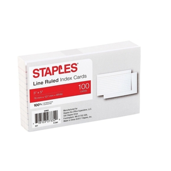 Office Product Tru Red 4 X 6 Index Cards, Lined, White, 100/Pack (Tr51001) Book