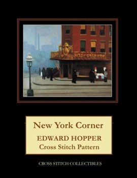 Paperback New York Corner: Edward Hopper Cross Stitch Pattern [Large Print] Book