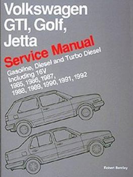 Paperback Volkswagen GTI, Golf, and Jetta Service Manual: 1985-1992 Book