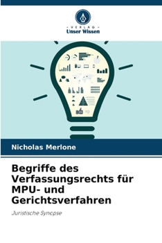 Paperback Begriffe des Verfassungsrechts für MPU- und Gerichtsverfahren [German] Book