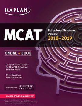 Paperback MCAT Behavioral Sciences Review 2018-2019: Online + Book