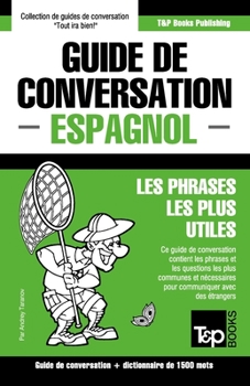 Paperback Guide de conversation Français-Espagnol et dictionnaire concis de 1500 mots [French] Book