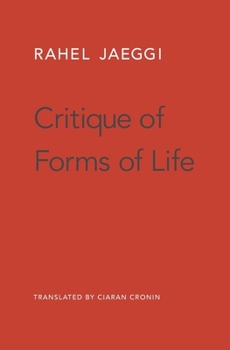 Hardcover Critique of Forms of Life Book