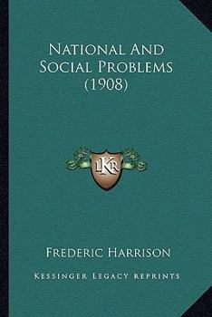 Paperback National And Social Problems (1908) Book