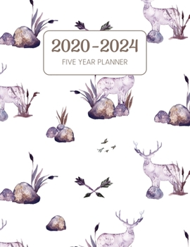 2020-2024 Five Year Planner: Monthly Agenda & Schedule with US Holidays - 60 Months or 5 Years - Boho Forest Deer (Appointment Diary With Todo List & Notes)