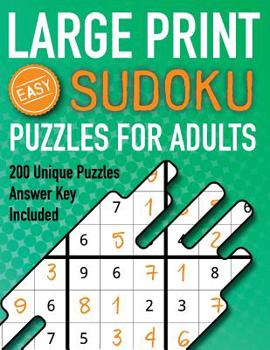 Paperback Large Print Sudoku Puzzles For Adults Easy 200 Unique Puzzles Answer Key Included: Beginners 9x9 Larger Oversized Grids with Wide Margins for Adults t [Large Print] Book