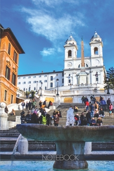 Paperback Notebook: Spanish steps, Rome [110 pages]: Spanish steps, Rome Book