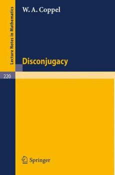 Paperback Disconjugacy Book