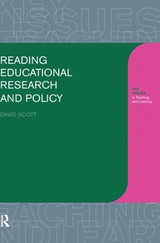Hardcover Reading Educational Research and Policy Book