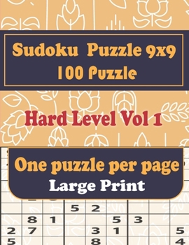 Paperback 100 Sudoku Puzzle 9x9 - One puzzle per page: Sudoku Puzzle Books - Hard Level - Hours of Fun to Keep Your Brain Active & Young - Gift for Sudoku Lover Book