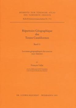 Repertoire Geographique Des Textes Cuneiformes: Les Noms Geographiques Des Sources Suso-Elamites