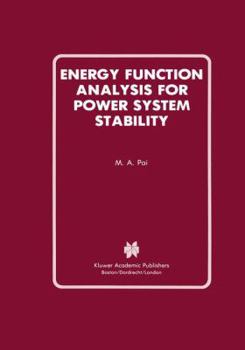 Hardcover Energy Function Analysis for Power System Stability Book