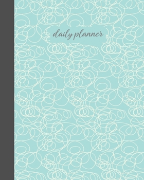 Daily Planner: 180 Days | Undated Schedule Organizer and Hourly Appointment Calendar | Notes, Gratitude, Wellness, and To Do List Sections | Pastel Blue and Grey Scribble Pattern Cover Design