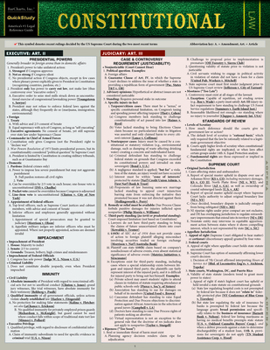 Pamphlet Constitutional Law: A Quickstudy Laminated Reference Guide Book