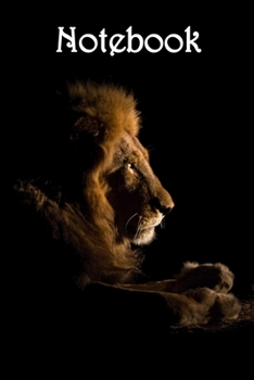 Paperback Notebook: Lion in Darkness - Bespoke, personalised notebook. Contact us if you would like your own image, logo, name or other te Book