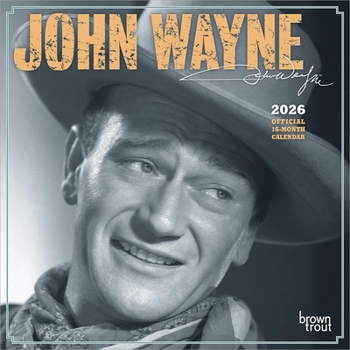 Mini-Disc John Wayne Official 2026 7 X 14 Inch (Hanging) Monthly Mini Wall Calendar Book
