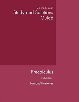 Paperback Study and Solutions Guide: By Dianna Zook: Used with ...Larson-Precalculus Book