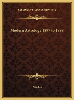 Hardcover Modern Astrology 1897 to 1898 Book
