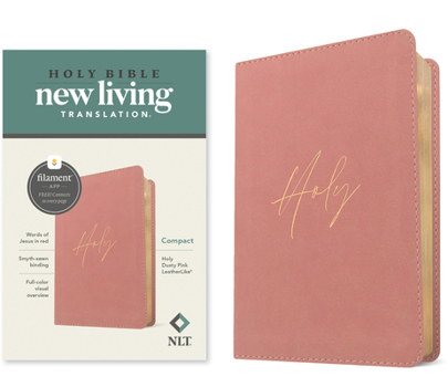 Imitation Leather NLT Compact Bible, Filament Enabled (Leatherlike, Holy Dusty Pink, Red Letter) Book