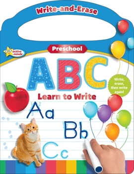 Board book Active Minds Write-And-Erase Preschool ABC: Learn to Write Book