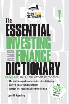 Paperback The Essential Investing and Finance Dictionary Book
