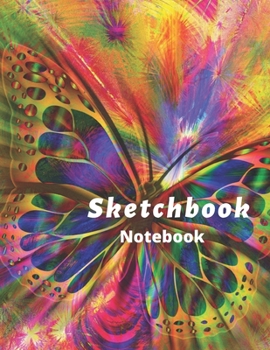 Paperback Sketchbook, A Large Notebook, Blank Paper For Drawing And Sketching, Doodling or learning to draw: Blank Paper Drawing and Write Journal, 110 pages of Book