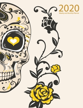 Paperback 2020 Planner Weekly and Monthly: Calendar Schedule Organizer Appointment Journal Notebook and Action day With Inspirational Quotes Festive background Book