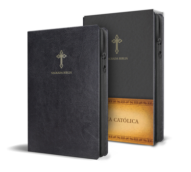 Hardcover Biblia Católica En Español. Símil Piel Negro, Con Cremallera, Tamaño Compacto / Catholic Bible. Spanish-Language, Leathersoft, Black, Zipper Compact [Spanish] Book